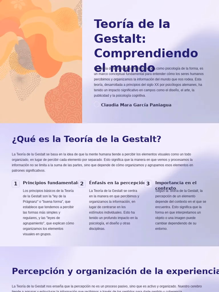 ¿Qué es el enfoque de la Gestalt?