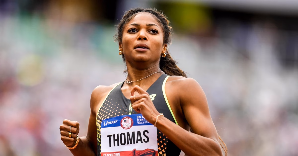Did Gabby Thomas finish medical school?