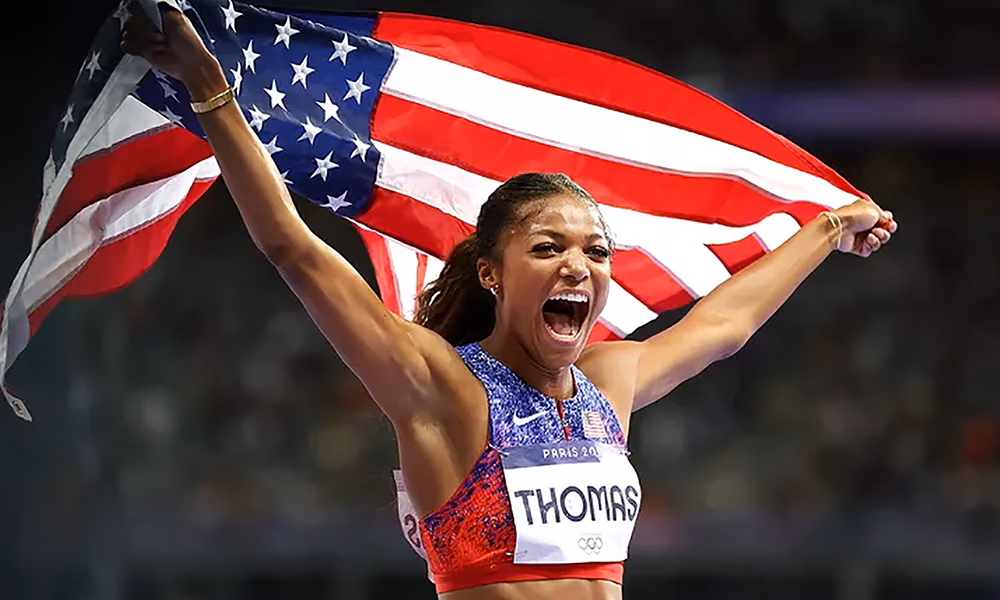 Did Gabby Thomas finish medical school?