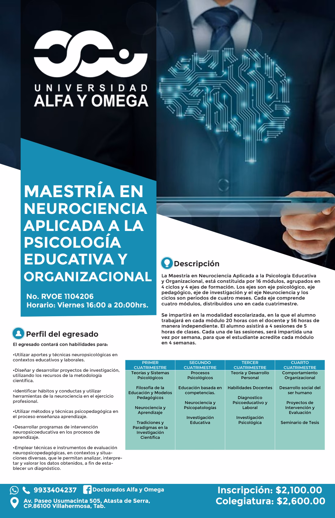 ¿Cuánto cuesta la mensualidad de una Maestría?