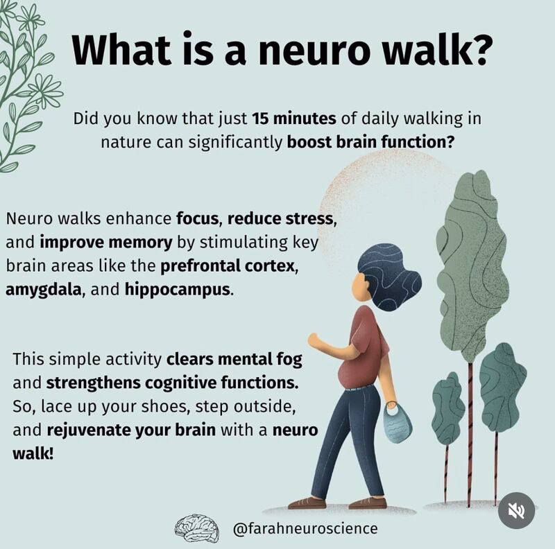 What happens to the brain when walking?