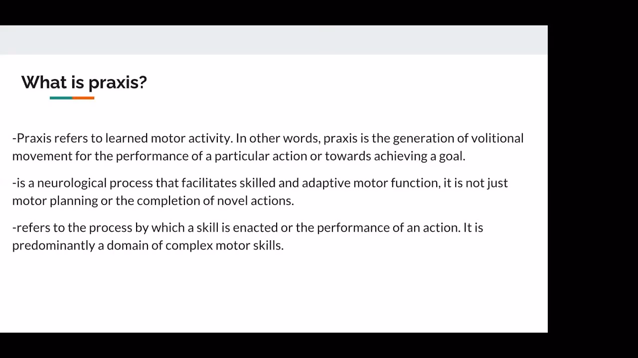 What is the praxis neuro exam?